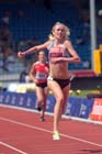 Eilish McColgan wins the 3000 metres steeplechase at the Sainsbury's British Championships, Birmingham.